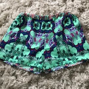 Hello Miss Boutique Patterned High Waisted Shorts
